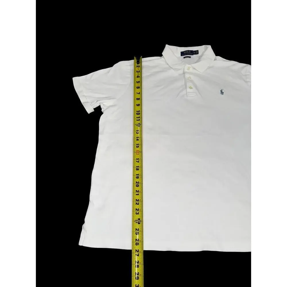 Polo Ralph Lauren Polo Shirt Mens Size XL Solid White Pre Owned